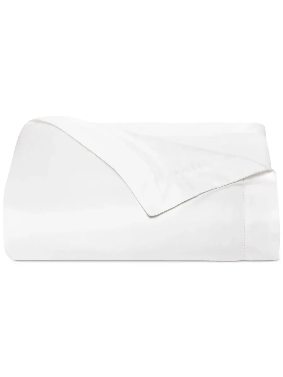 Пододеяльник из 100% хлопка Supima с плотностью 680 нитей, размер Twin Hotel Collection — изображение 4 из 4, белый