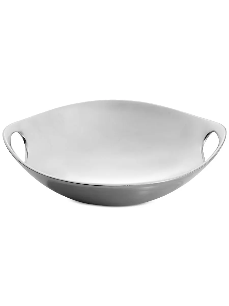 Чаша Nambe с ручкой, 10 дюймов Nambé — изображение 2 из 2, серебряный