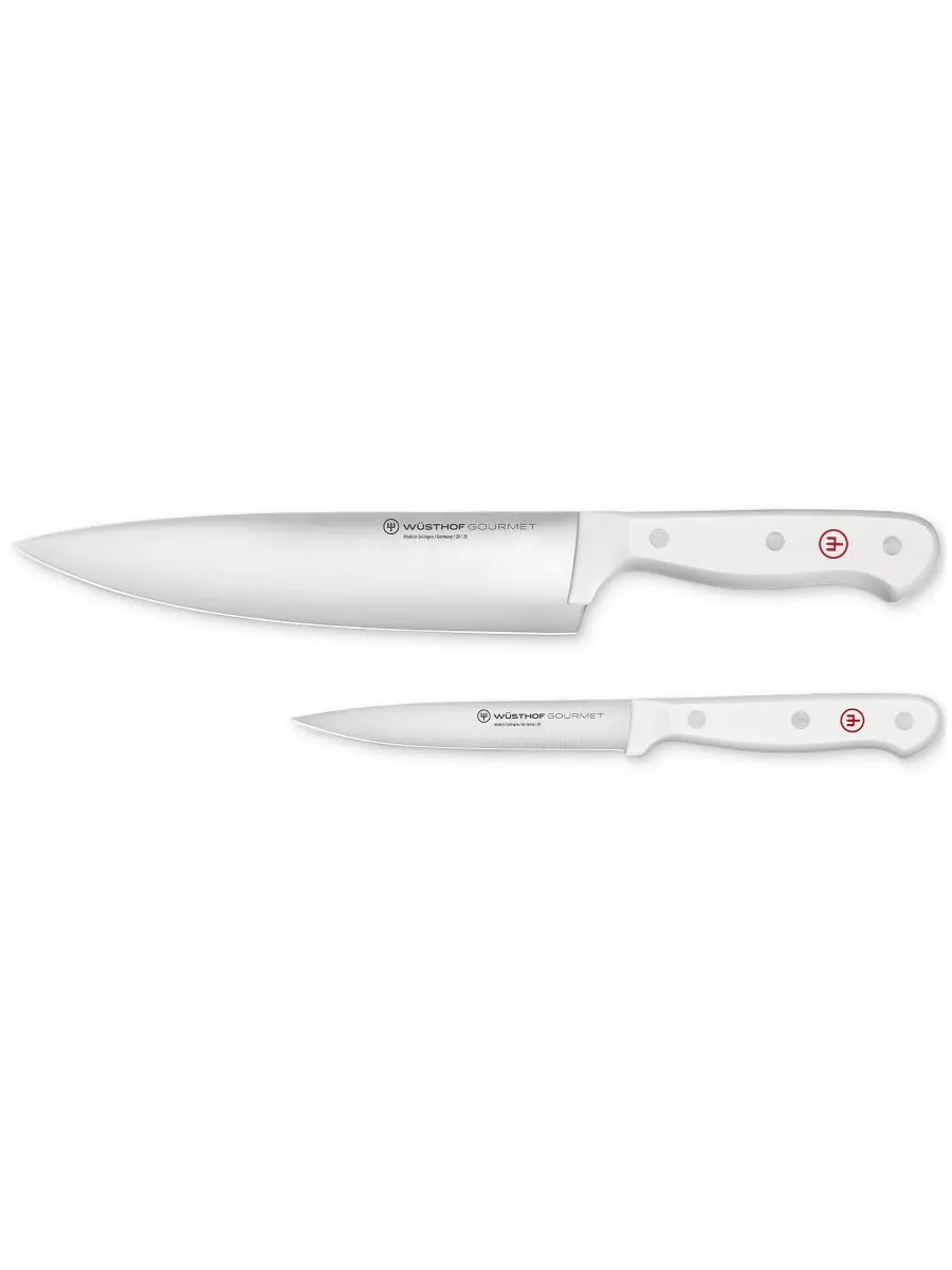 Wüsthof Набор из двух стальных поварских ножей Gourmet White