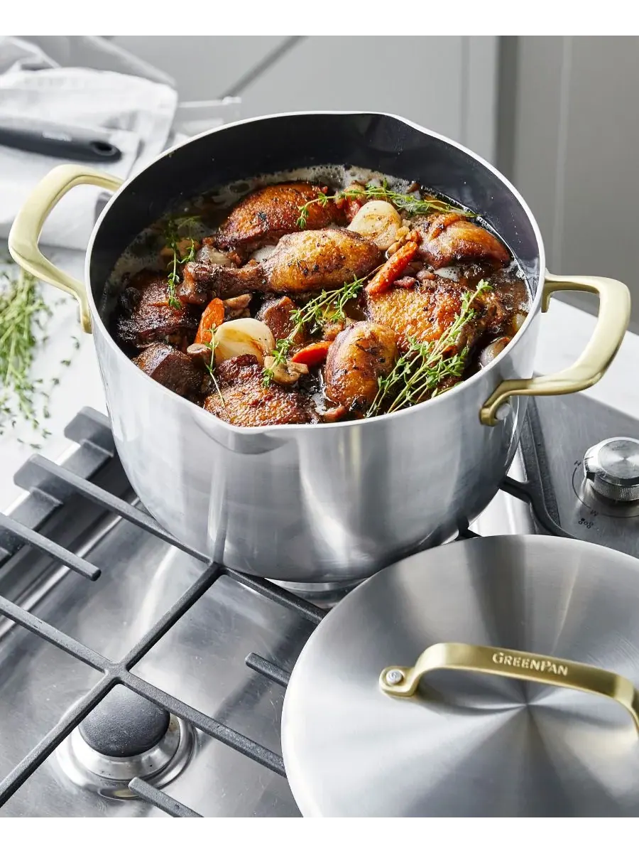Набор посуды GreenPan GP5 Stainless Steel, 13 предметов — изображение 5 из 8, серебряный