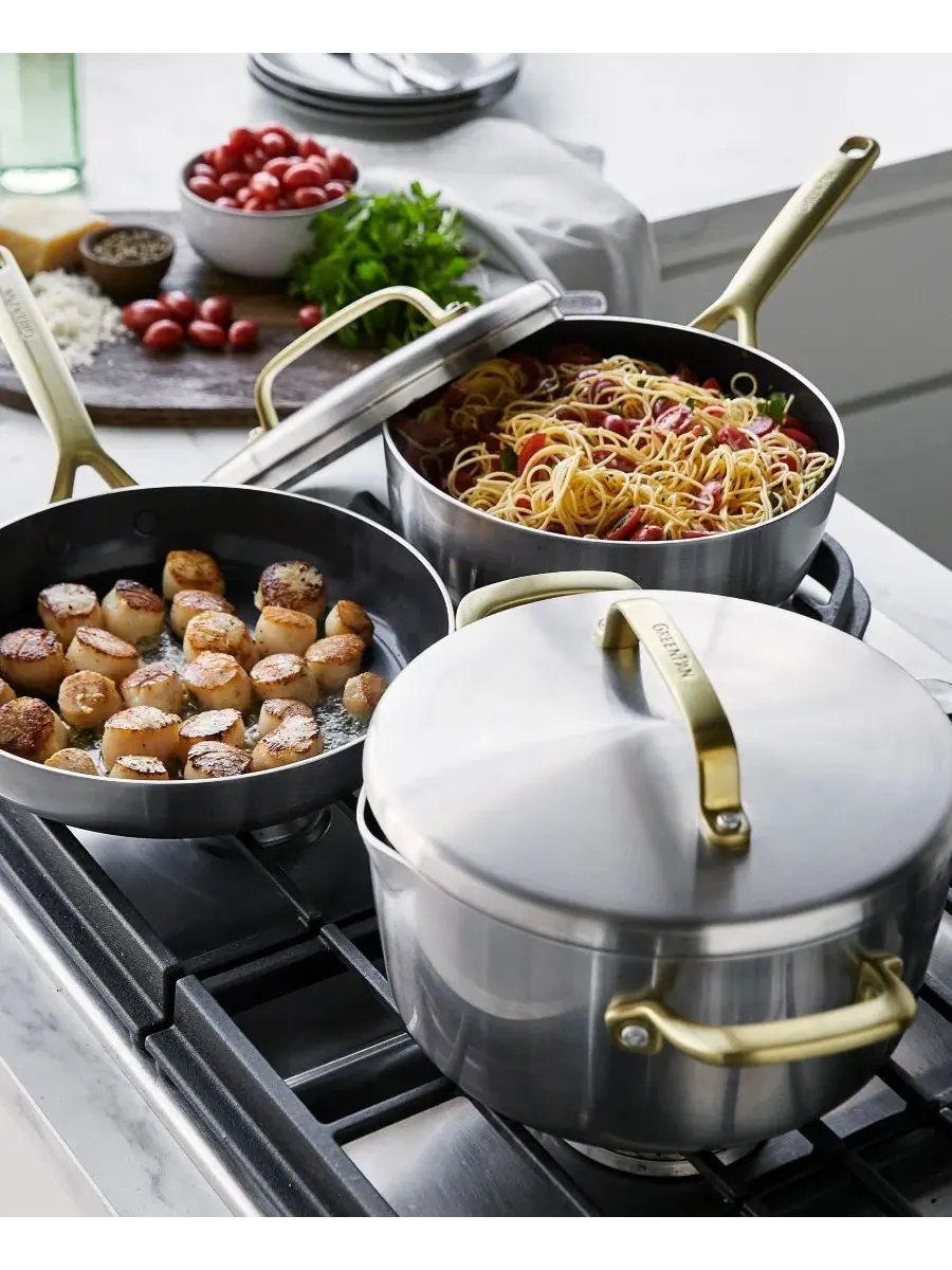 Набор посуды GreenPan GP5 Stainless Steel, 13 предметов — изображение 6 из 8, серебряный