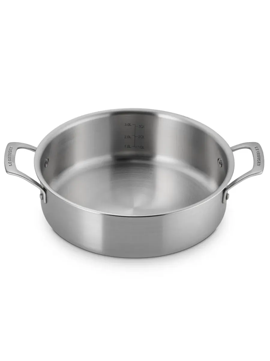 Незаменимая кастрюля-рондо из нержавеющей стали объемом 4 л Le Creuset — изображение 4 из 6, серебряный
