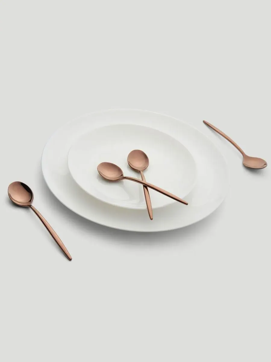 Набор ложек Gaze Copper Mirror Demi Spoon Set, 4 предмета Cambridge Silversmiths, медный — изображение 2 из 4, медь