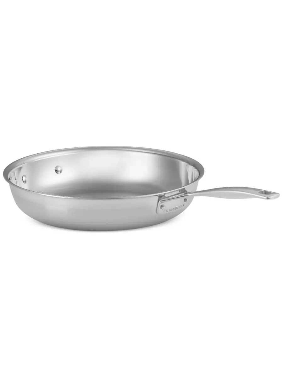 Le Creuset Классическая круглая сковорода из нержавеющей стали, 12 дюймов — изображение 3 из 5, серебристый