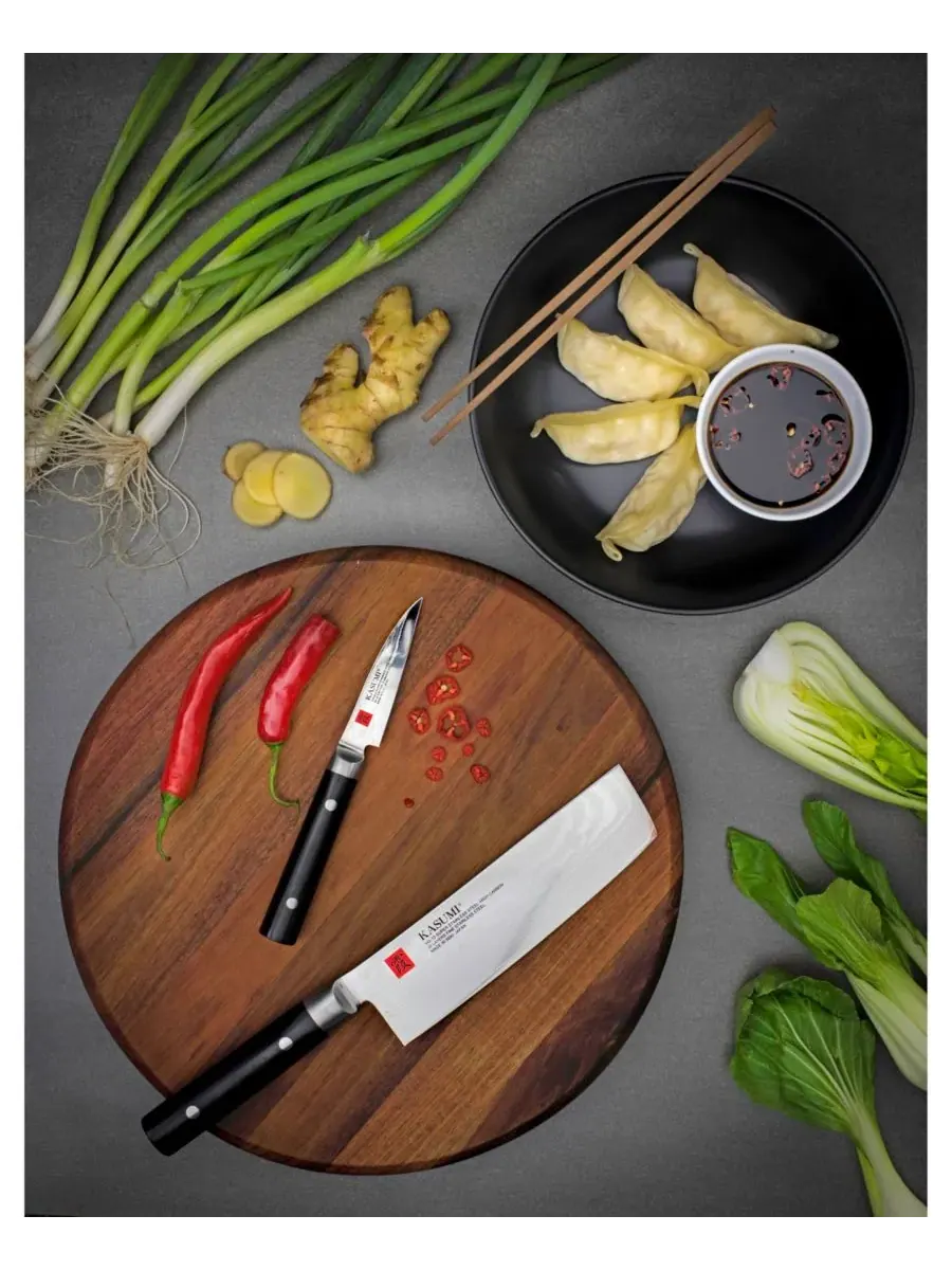 18 см нож Santoku Kasumi, нержавеющая сталь — изображение 3 из 10, серебристый