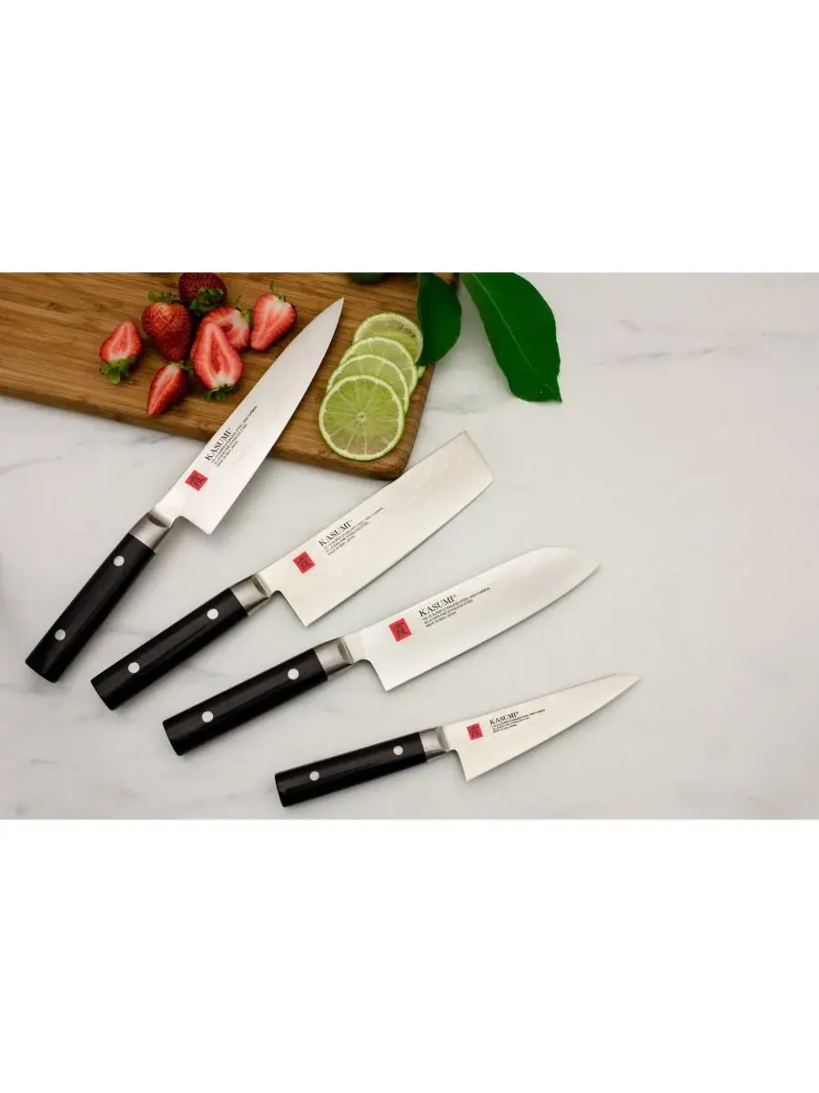 18 см нож Santoku Kasumi, нержавеющая сталь — изображение 6 из 10, серебристый