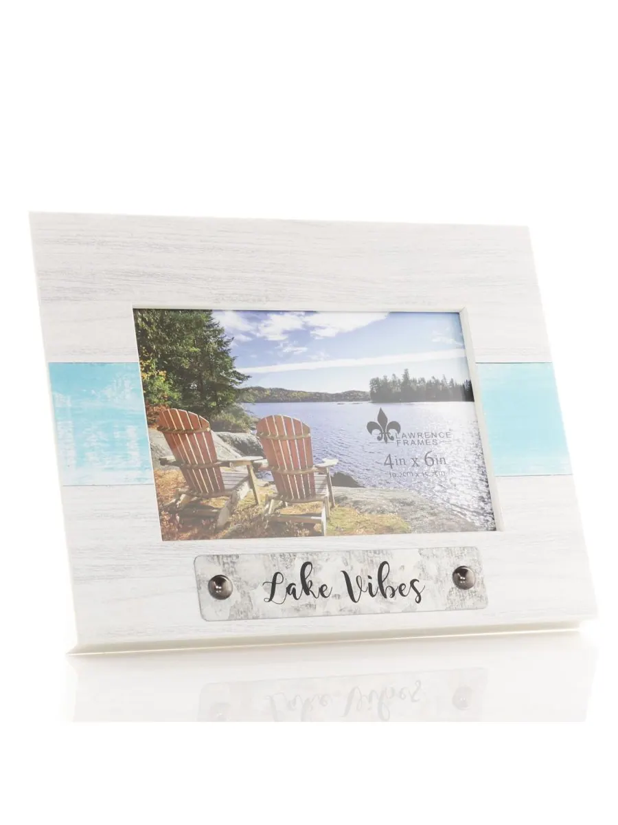 Фоторамка Lake Vibes, 4 x 6 дюймов Lawrence Frames — изображение 3 из 3, белый