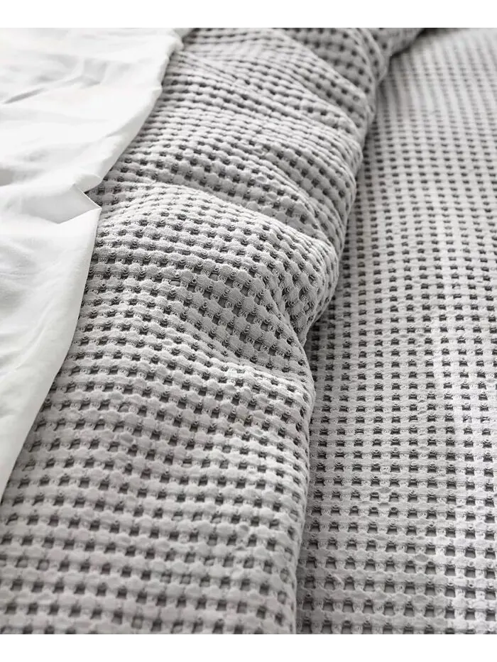Классические комплекты пододеяльников Mills Waffle Levtex — изображение 5 из 5, яркий белый