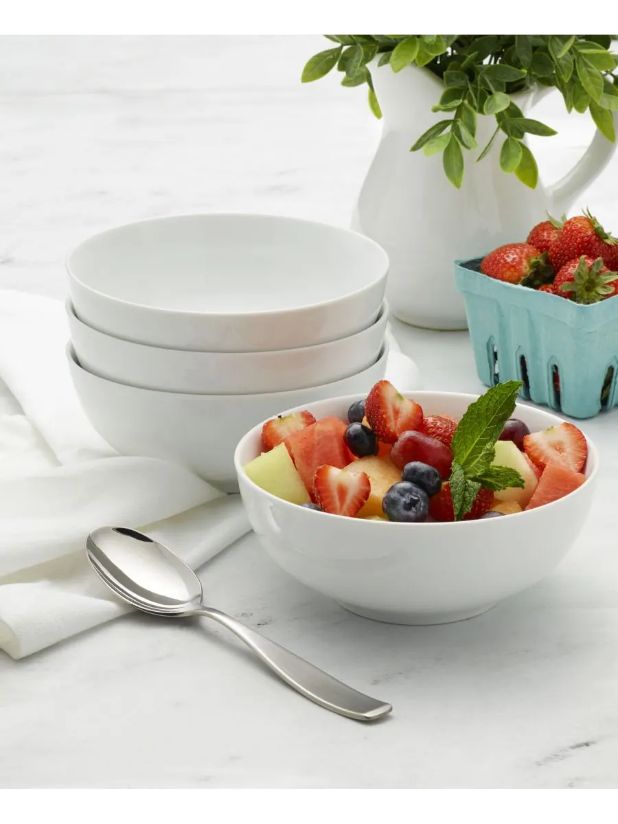 Набор из 4 мисок для хлопьев Everyday Whiteware Fitz and Floyd — изображение 3 из 3, белый