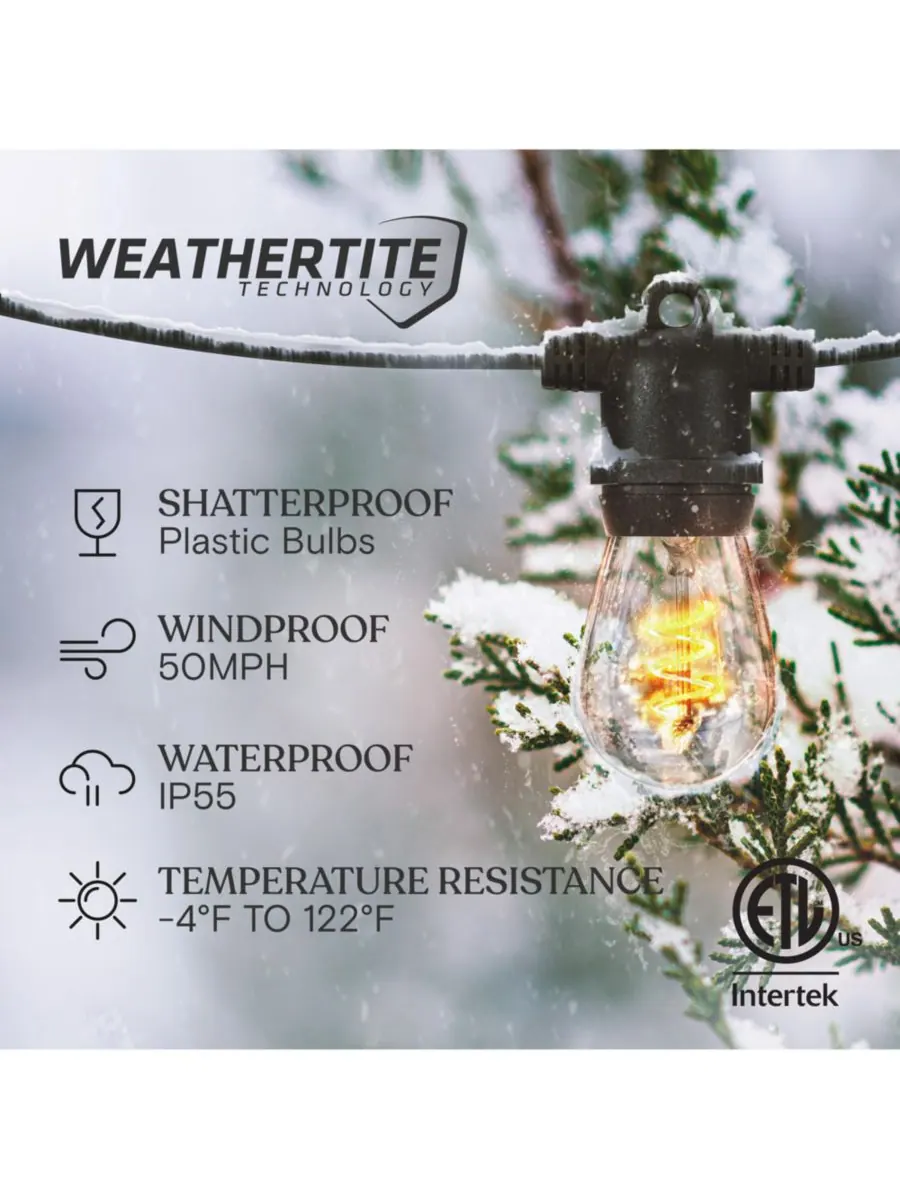 Уличная светодиодная гирлянда Ambience Pro на солнечных батареях, длиной 27 футов, со спиральными — изображение 4 из 9