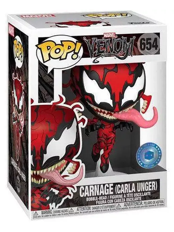 Виниловая фигурка Marvel pop | Carnage (Карла Унгер) Funko — изображение 2 из 3, красный