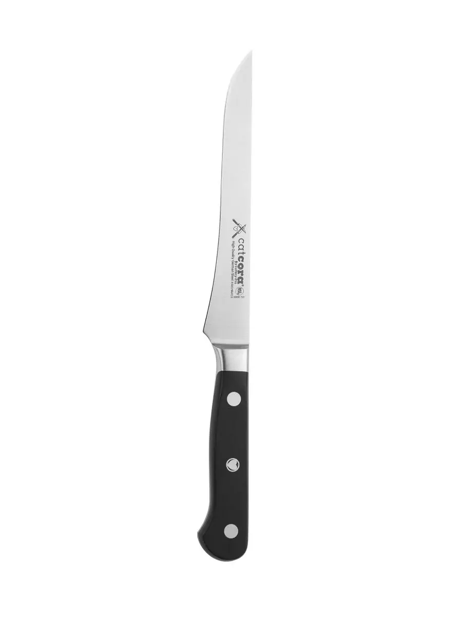 Нож для разделки мяса Cutlery-Pro 15 см с тройной заклепочной рукояткой, кованый Cat Cora — серебристый