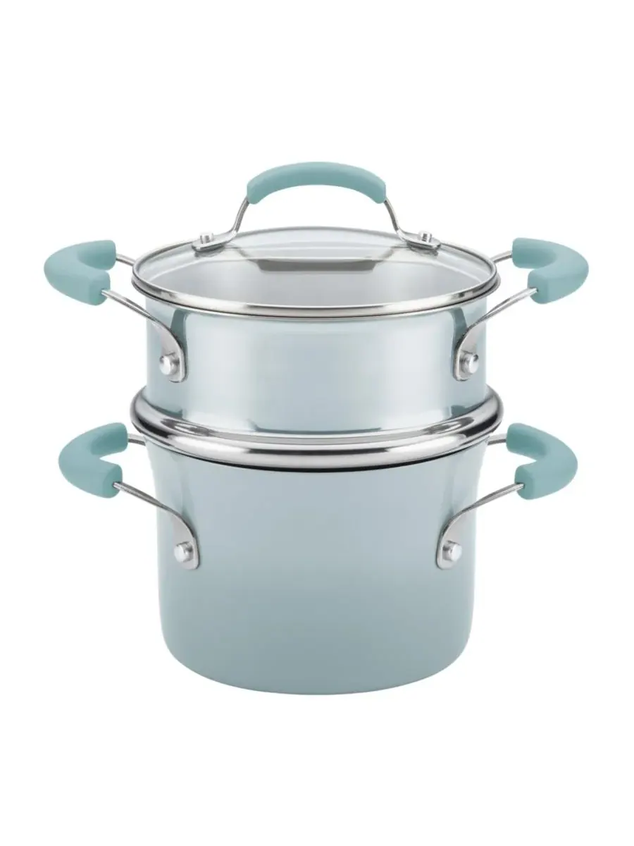 Сотейник Cucina объемом 3 л с антипригарным покрытием, пароваркой и крышкой Rachael Ray