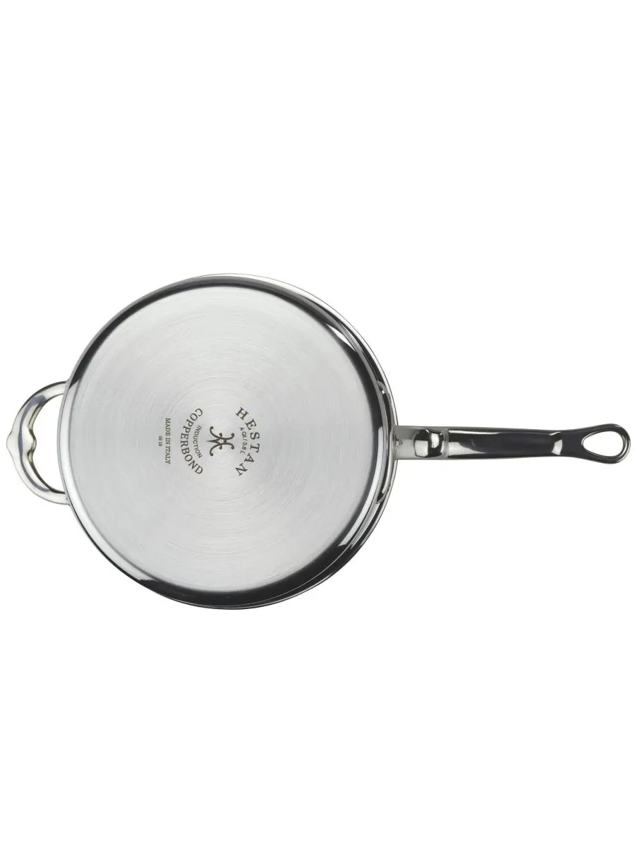 Hestan Индукционная медная кастрюля CopperBond объемом 4 кварты с крышкой и дополнительной ручкой — изображение 5 из 8, медь