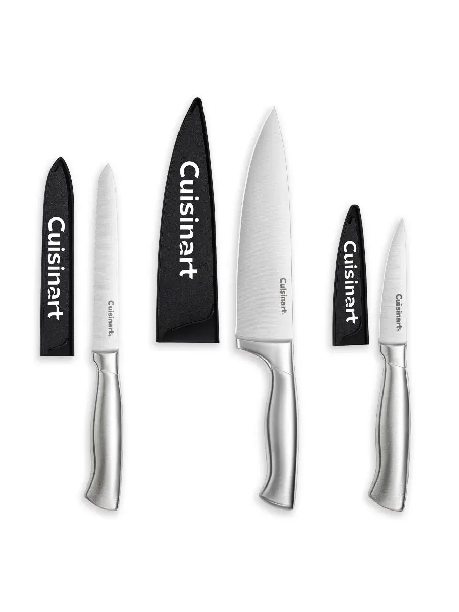 Набор из 6 ножей из нержавеющей стали с крышками Cuisinart