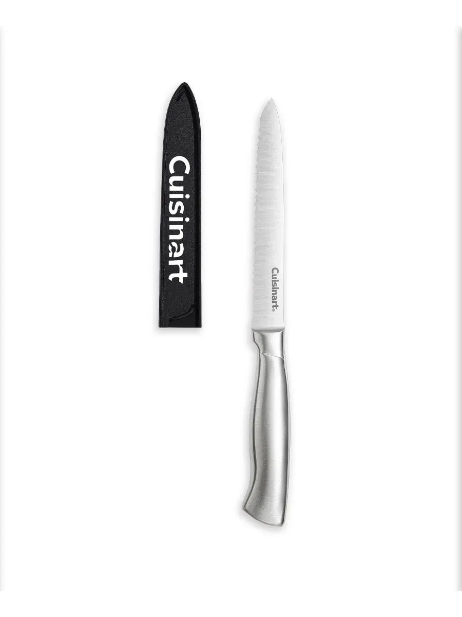 Набор из 6 ножей из нержавеющей стали с крышками Cuisinart — изображение 3 из 4, серебристый