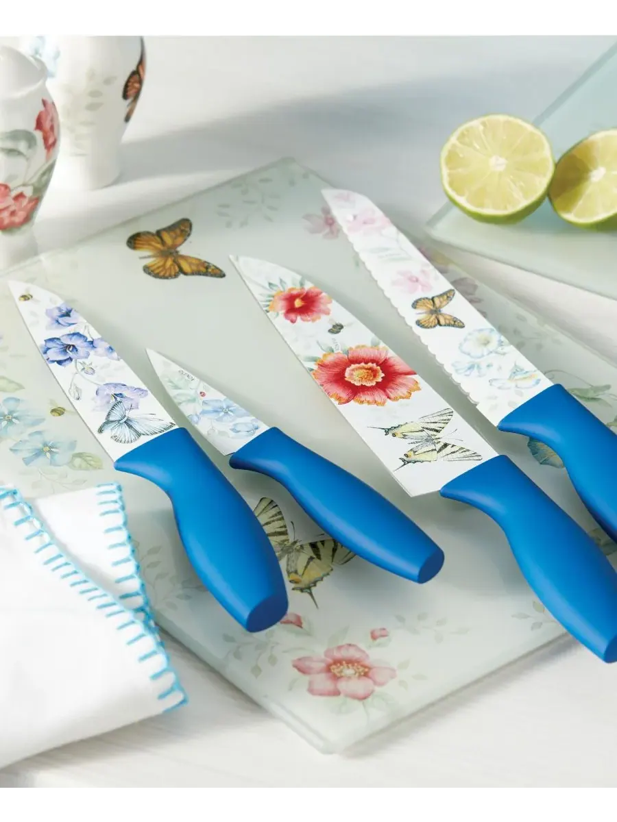 Набор кухонных ножей Butterfly Meadow, 4 штуки Lenox — изображение 2 из 4, белый