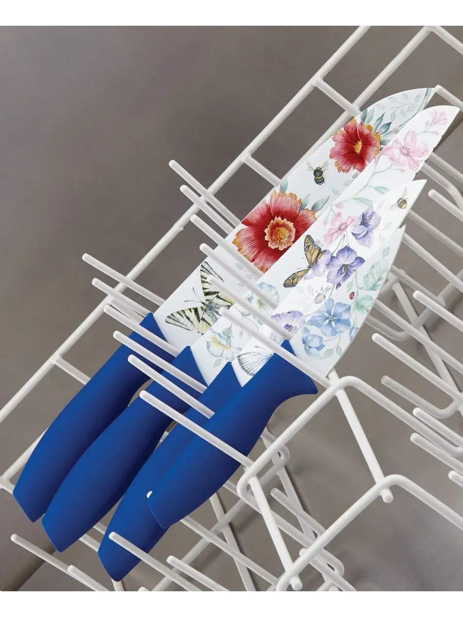 Набор кухонных ножей Butterfly Meadow, 4 штуки Lenox — изображение 4 из 4, белый