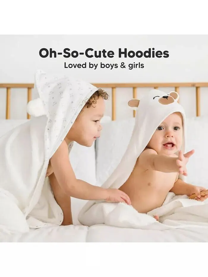 Детское полотенце с капюшоном Keababies Cuddle органическое — изображение 4 из 9, коричневый