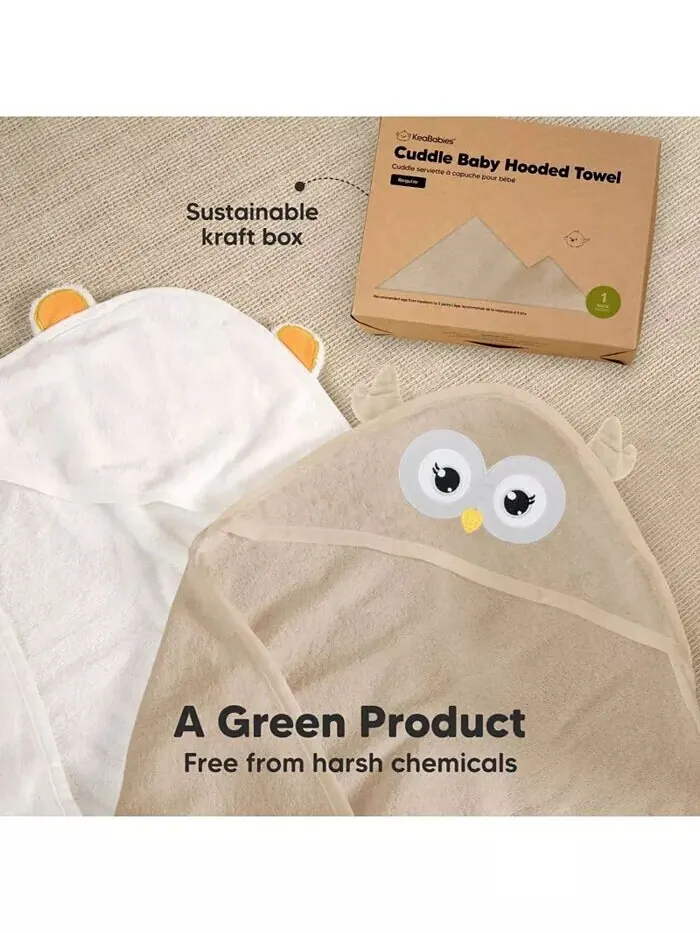 Детское полотенце с капюшоном Keababies Cuddle органическое — изображение 5 из 9