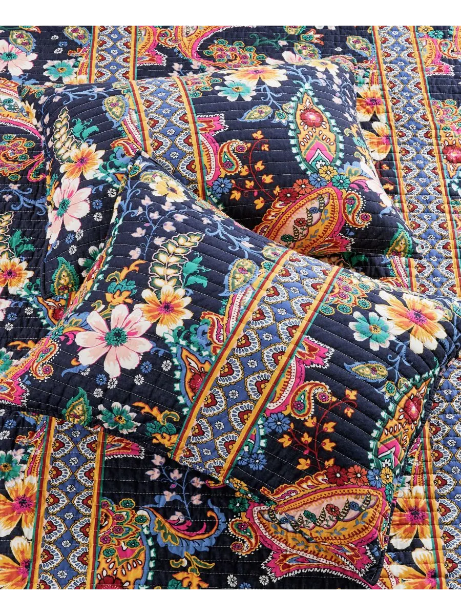 Двустороннее одеяло Bertelli Paisley, 2 предмета, размер Twin/Twin XL Levtex — изображение 4 из 6, темно-синий