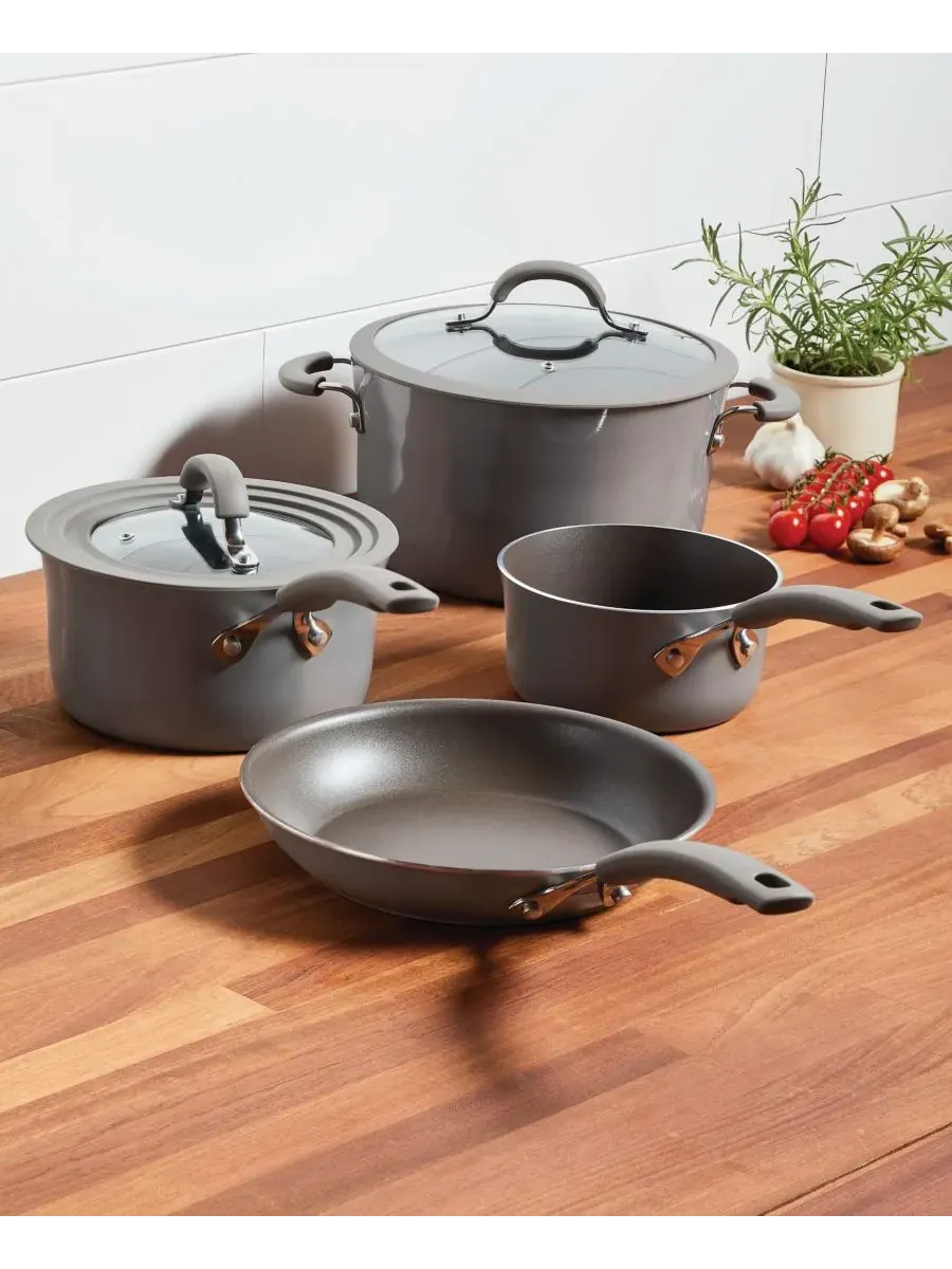 Набор из 6 предметов алюминиевой посуды с антипригарным покрытием Cook + Create Rachael Ray — изображение 2 из 7, серый