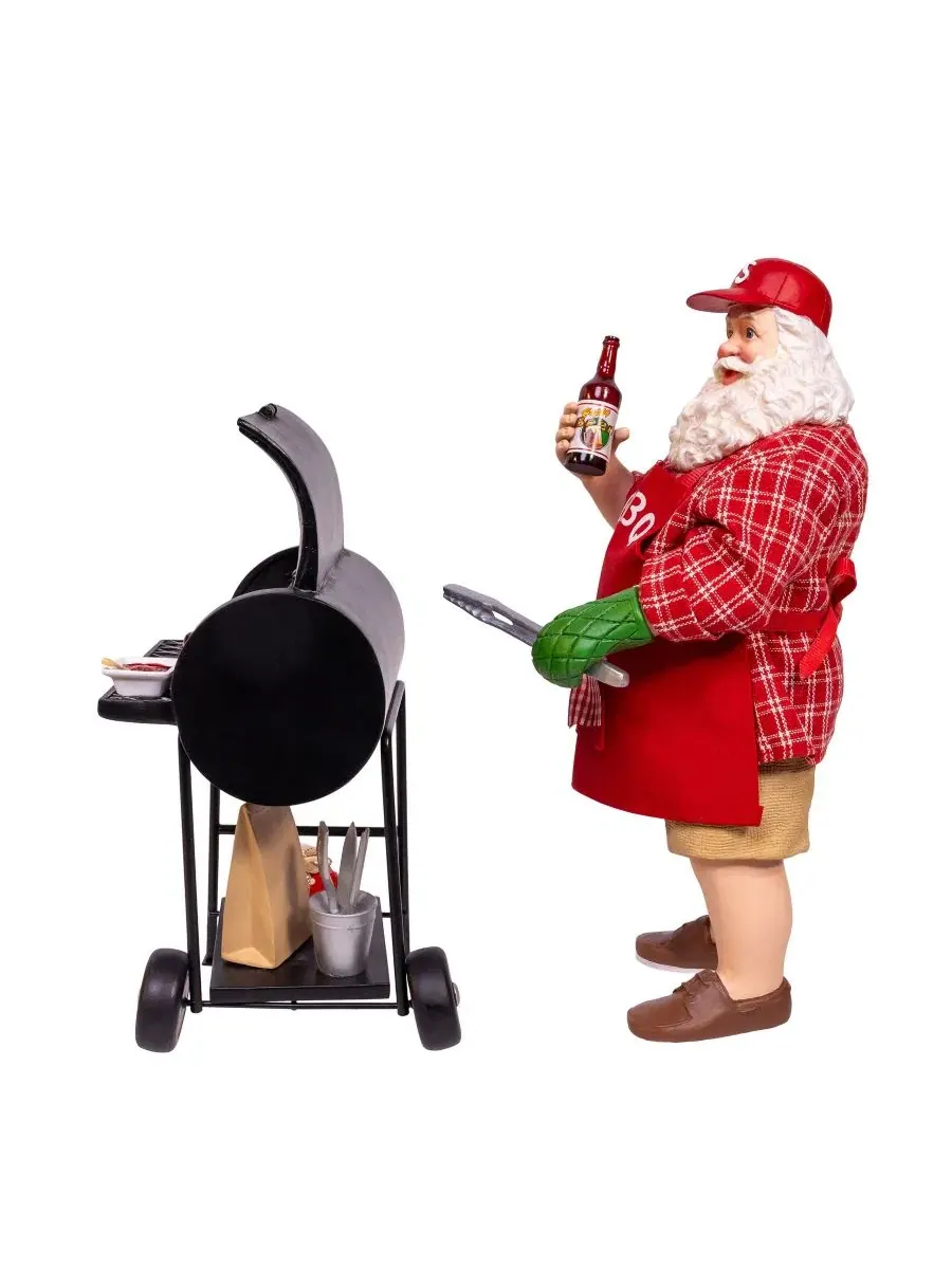 Фигурка Санты с барбекю-грилем Barbecue Grill Santa Kurt Adler — изображение 4 из 6, красный