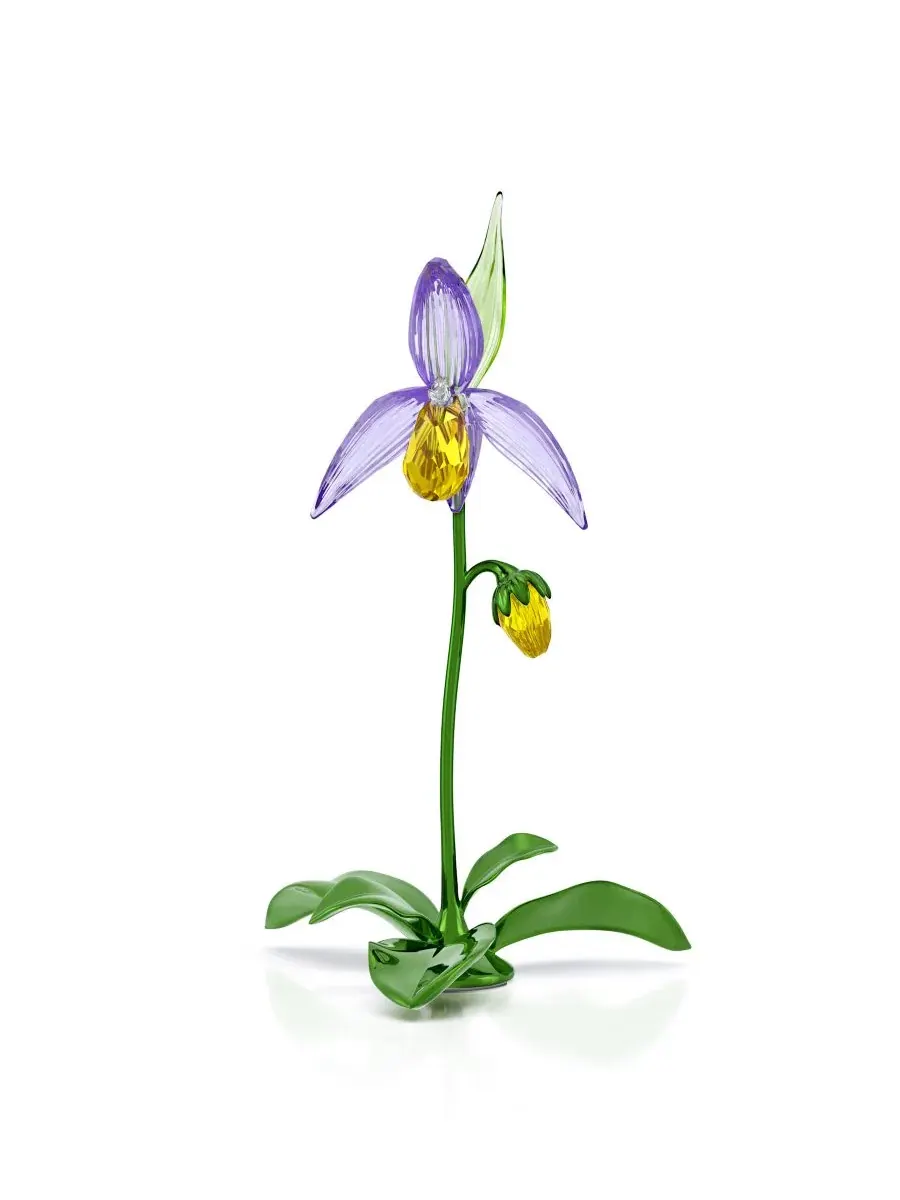 Фигурка орхидеи Florere Lady Slipper Crystal Swarovski