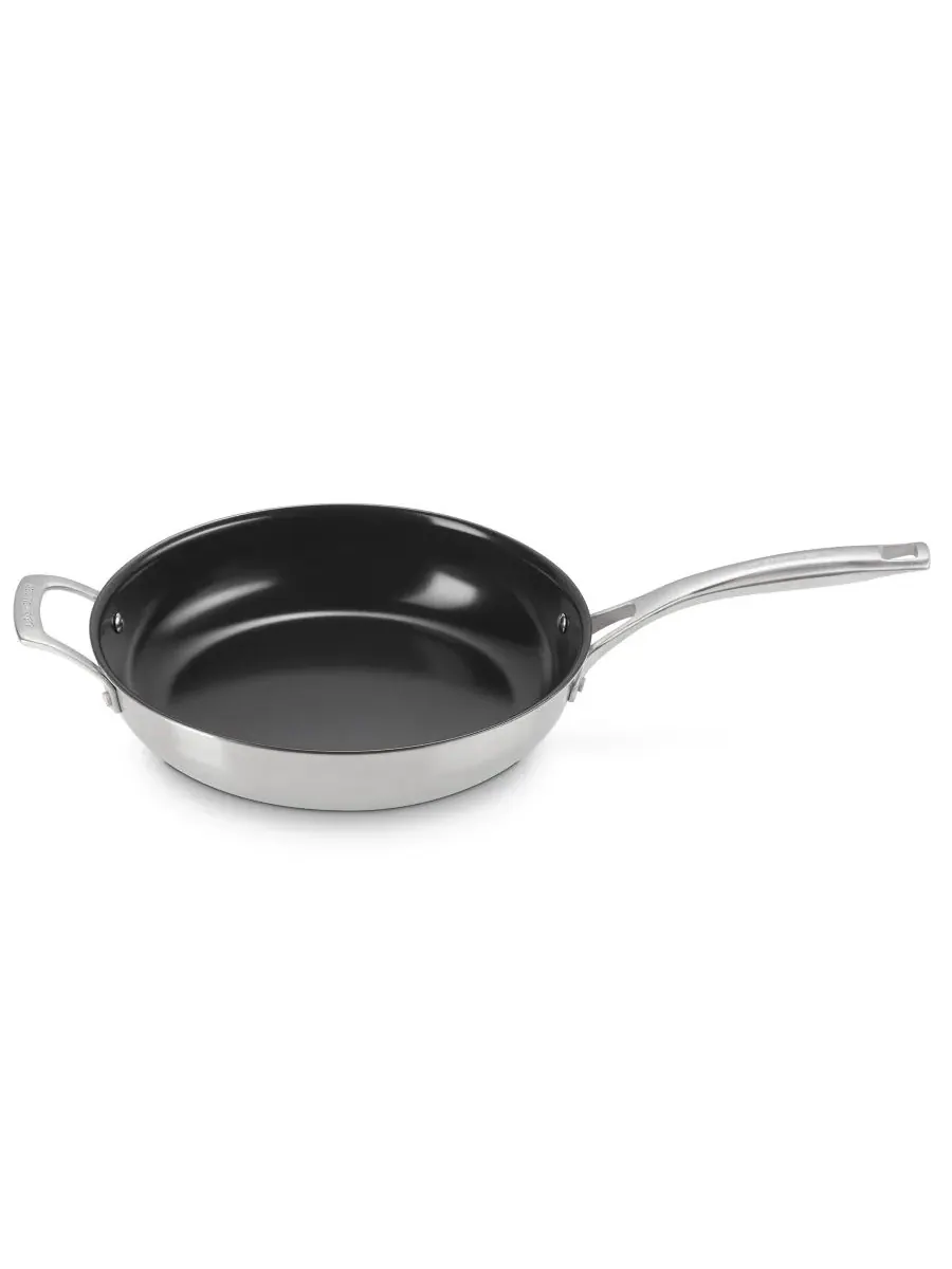 Набор из 2 сковородок Essential из нержавеющей стали с антипригарным покрытием Le Creuset — изображение 3 из 4, серебристый