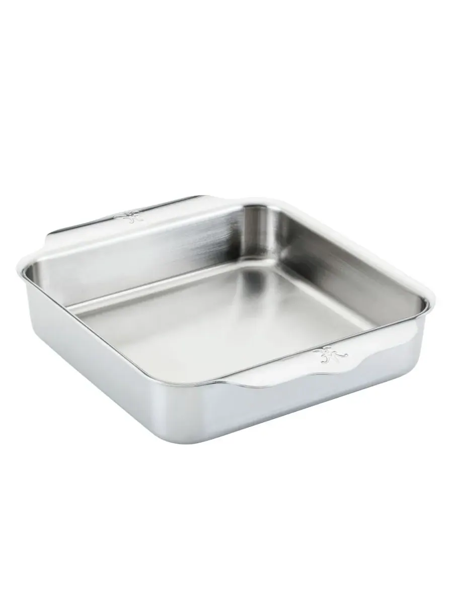 Провизия Oven Bond Трехслойная квадратная форма для выпечки Hestan, нержавеющая сталь — изображение 2 из 7, серебристый