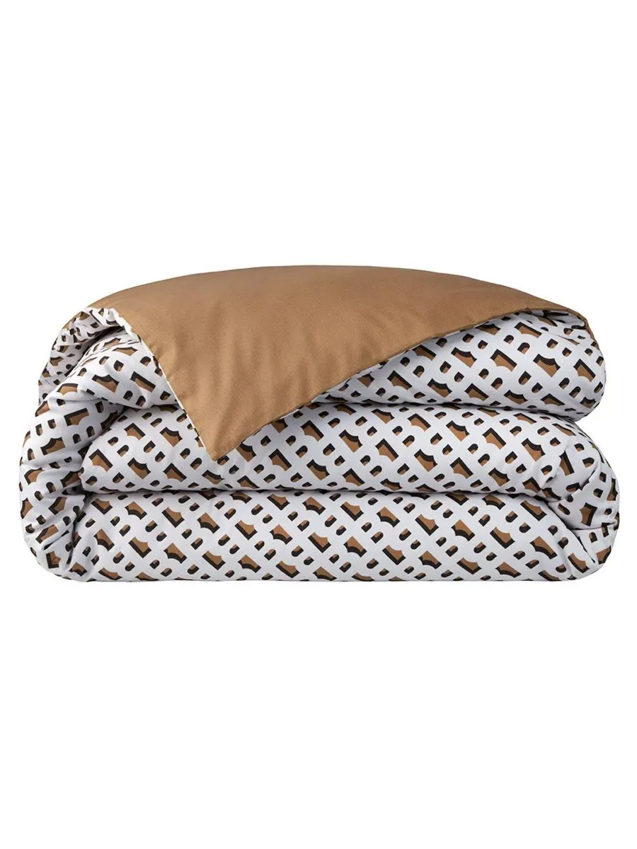 Пододеяльник hugo boss b monogram, размер king. Boss Home — изображение 3 из 3, коричневый