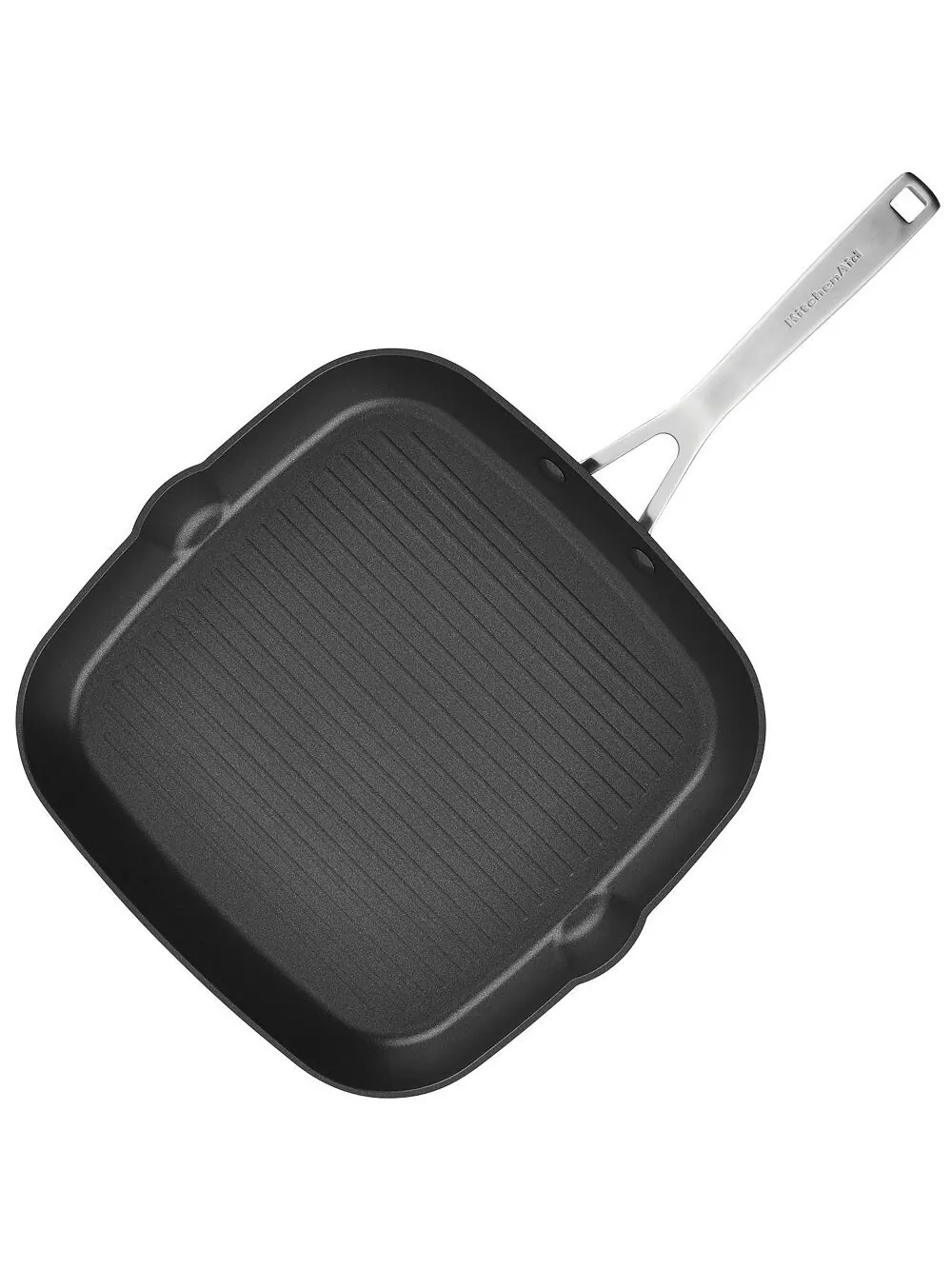Сковорода-гриль KitchenAid Hard-Anodized Induction Nonstick, 28,5 см — изображение 2 из 7, черный