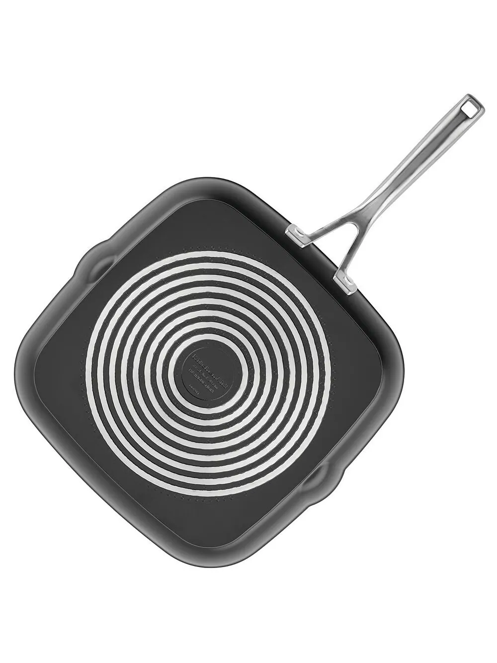 Сковорода-гриль KitchenAid Hard-Anodized Induction Nonstick, 28,5 см — изображение 3 из 7, черный