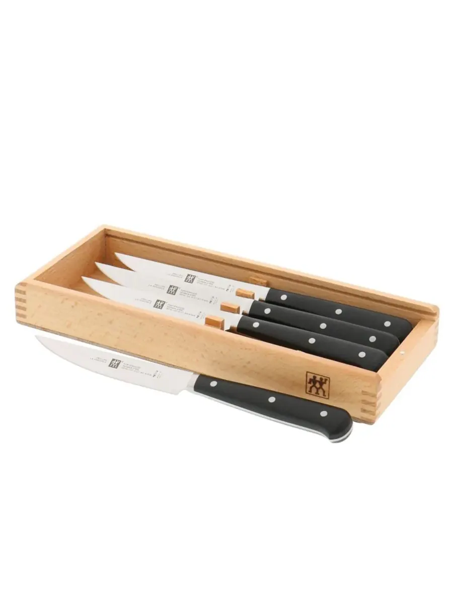 Набор ножей для стейка ZWILLING Gourmet, 4 предметов — изображение 2 из 6, черный
