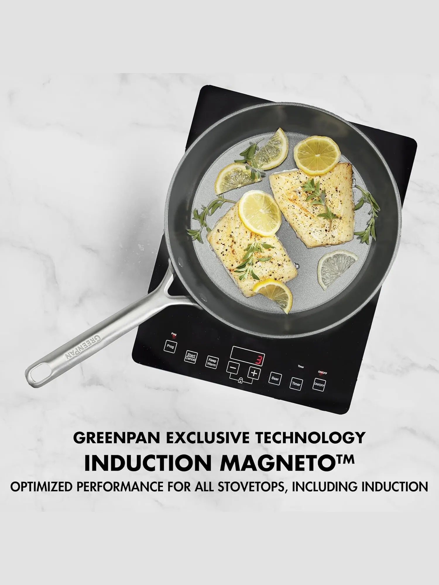 Набор посуды GreenPan GP5 Hard Anodized, 15 предметов — изображение 7 из 11, синий