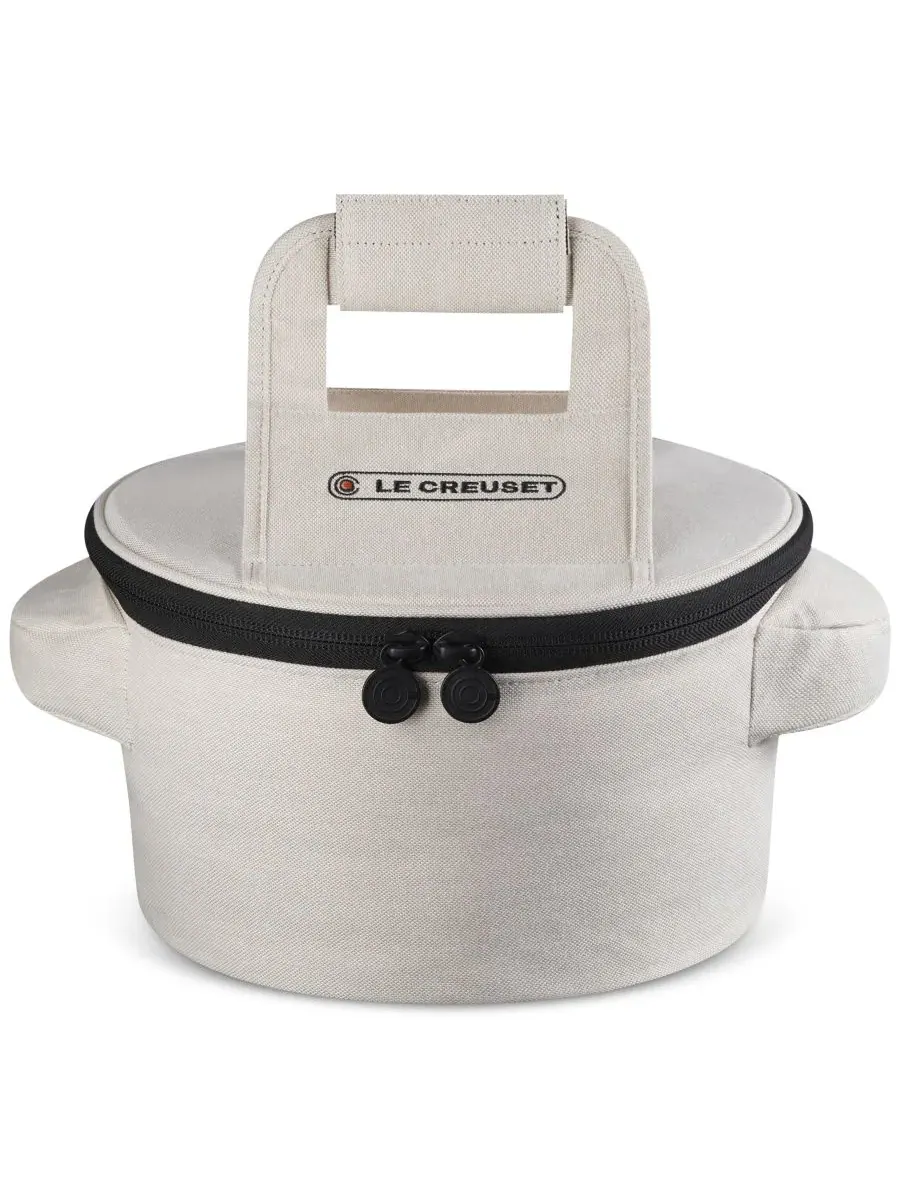 Круглая холщовая сумка-тоут в виде чугунной кастрюли Le Creuset