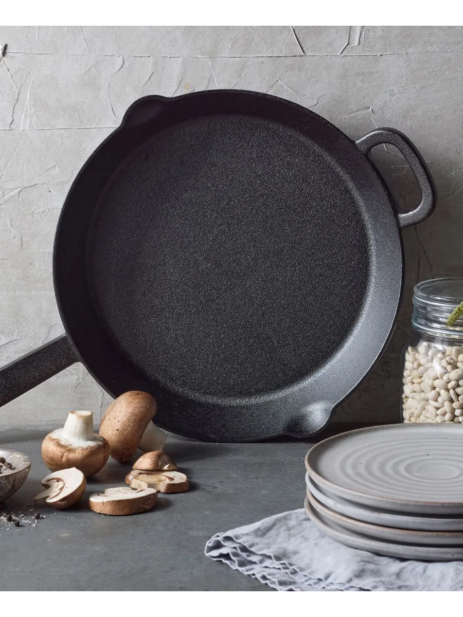 Сковорода чугунная GreenPan X Bobby Flay Cast Iron, 30 см — изображение 4 из 10, черный