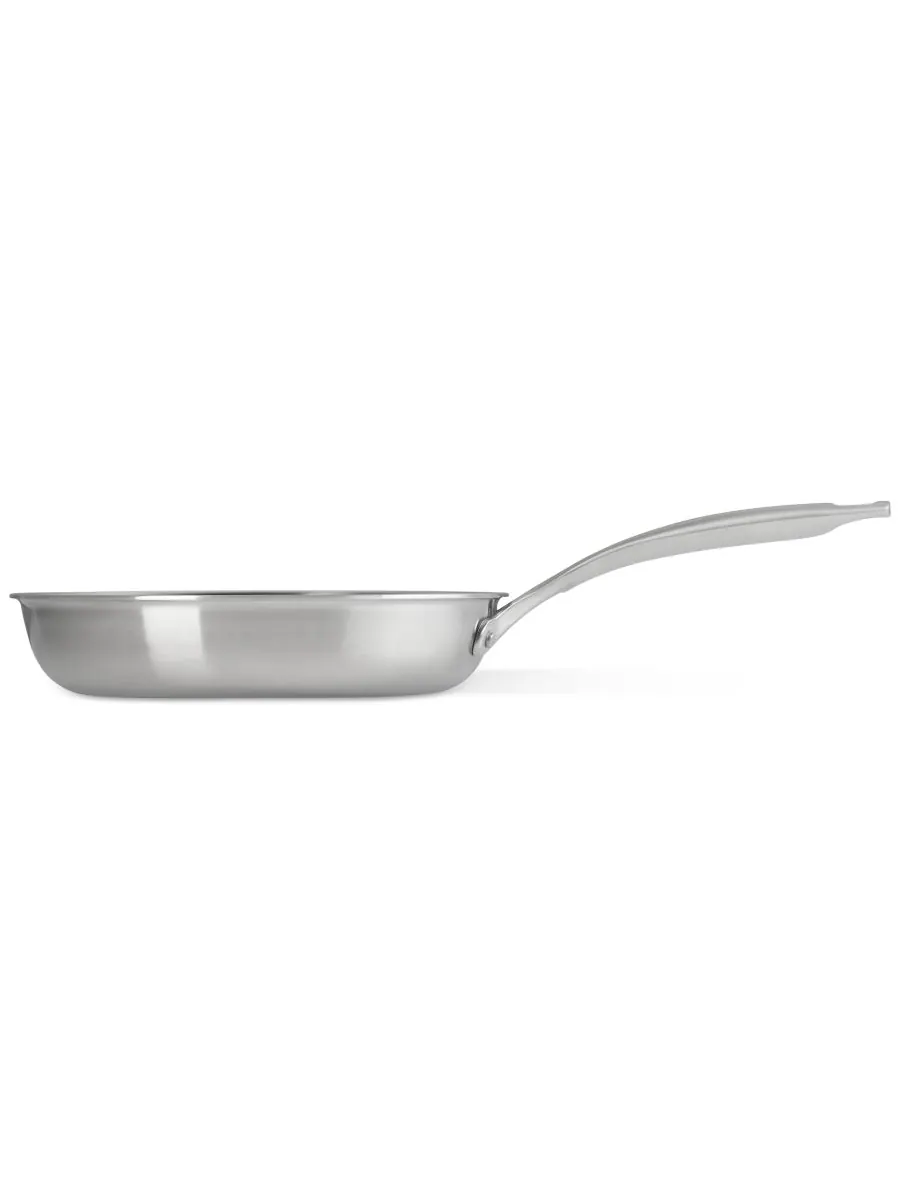 Le Creuset Неглубокая круглая сковорода из нержавеющей стали Essential, 9,5 дюймов — изображение 3 из 6, серебристый