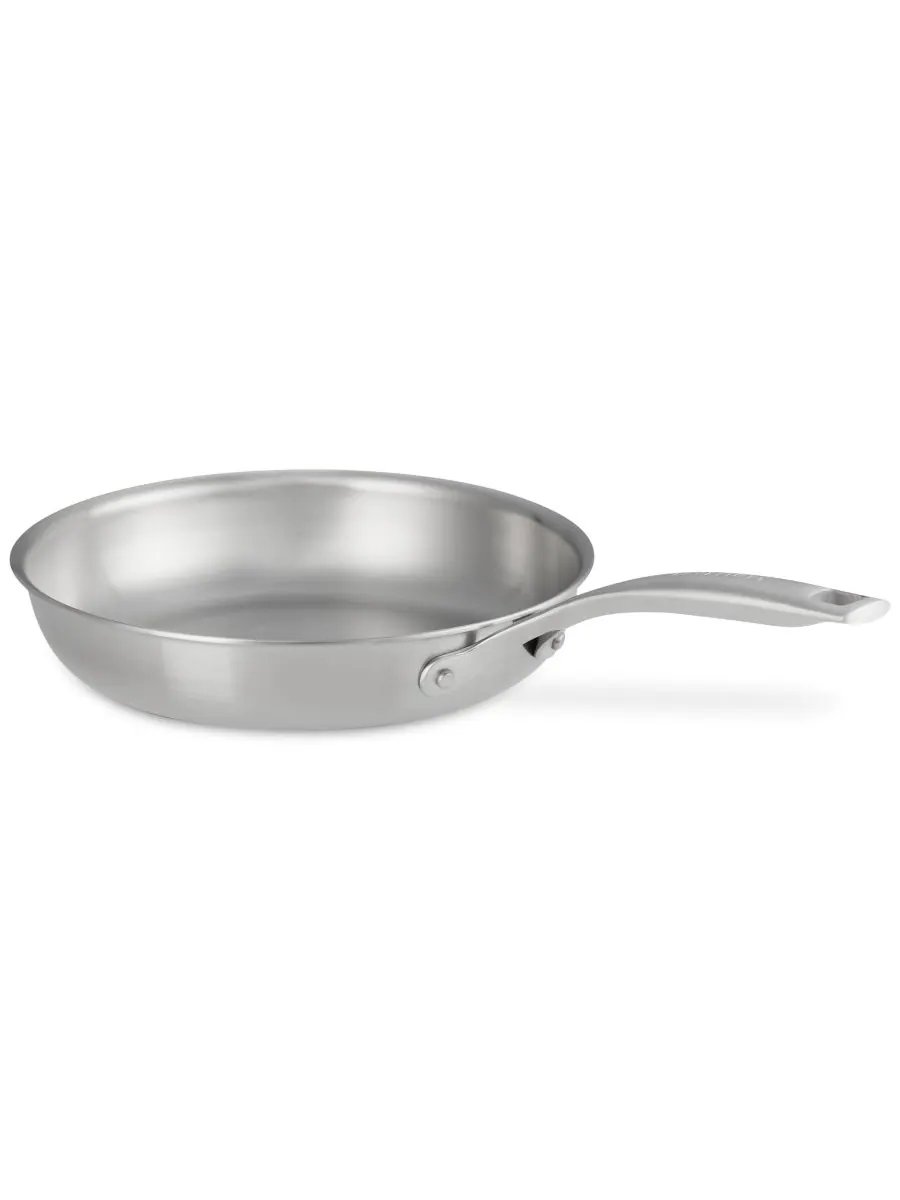 Le Creuset Неглубокая круглая сковорода из нержавеющей стали Essential, 9,5 дюймов — изображение 6 из 6, серебристый