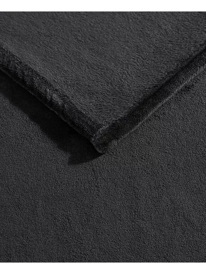 Твердое ультрамягкое плюшевое флисовое одеяло Kenneth Cole Reaction — изображение 4 из 15, черный