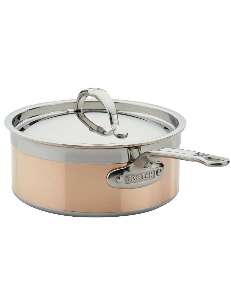 Hestan Медная индукционная кастрюля CopperBond объемом 3 кварты с крышкой — изображение 2 из 7, медь