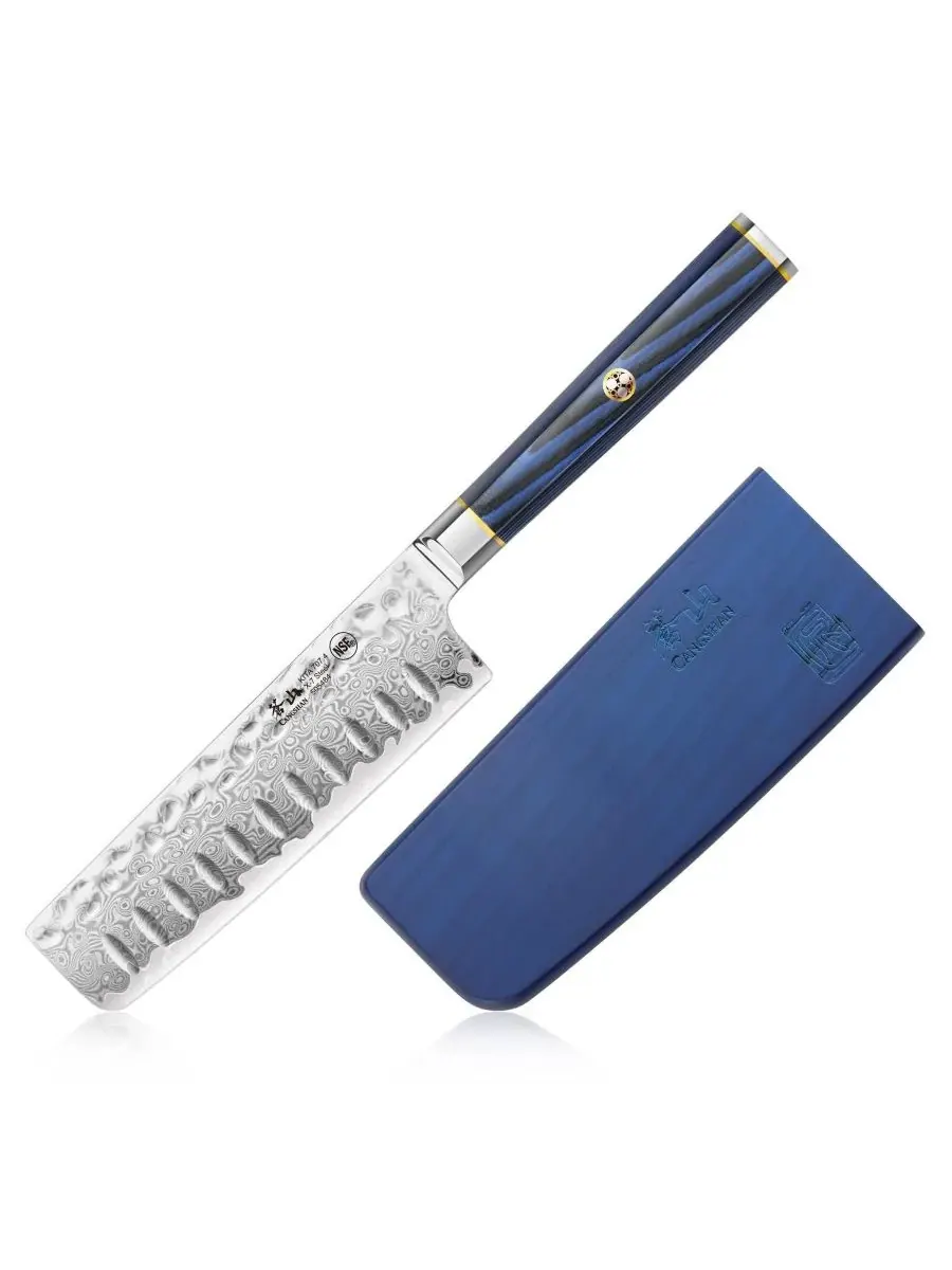 Нож Santoku серии Kita 18 см с ножнами Cangshan