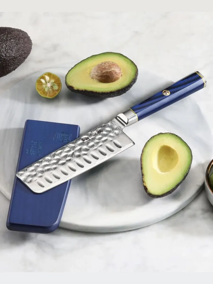 Нож Santoku серии Kita 18 см с ножнами Cangshan — изображение 4 из 4, синий