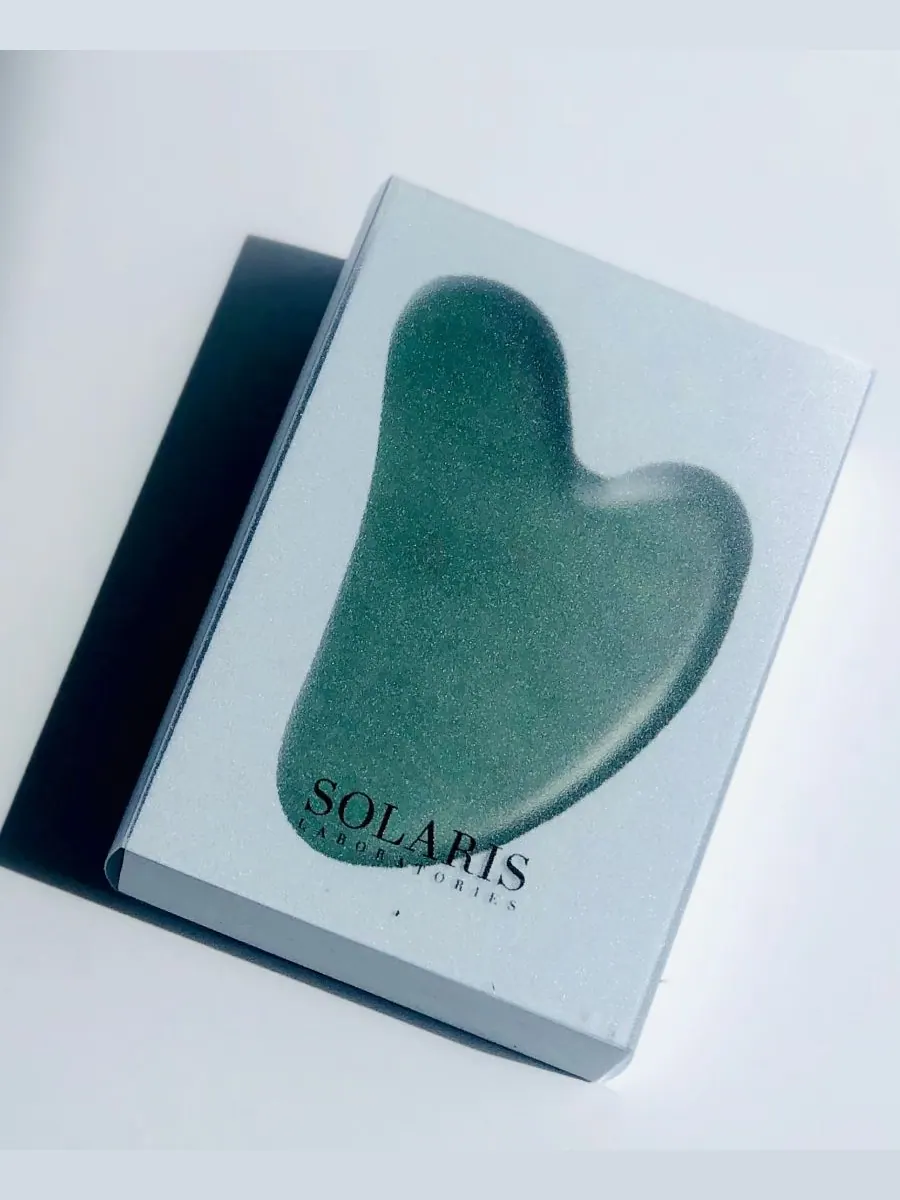 Нефритовый инструмент для лепки лица Solaris Laboratories NY — изображение 2 из 2, зеленый