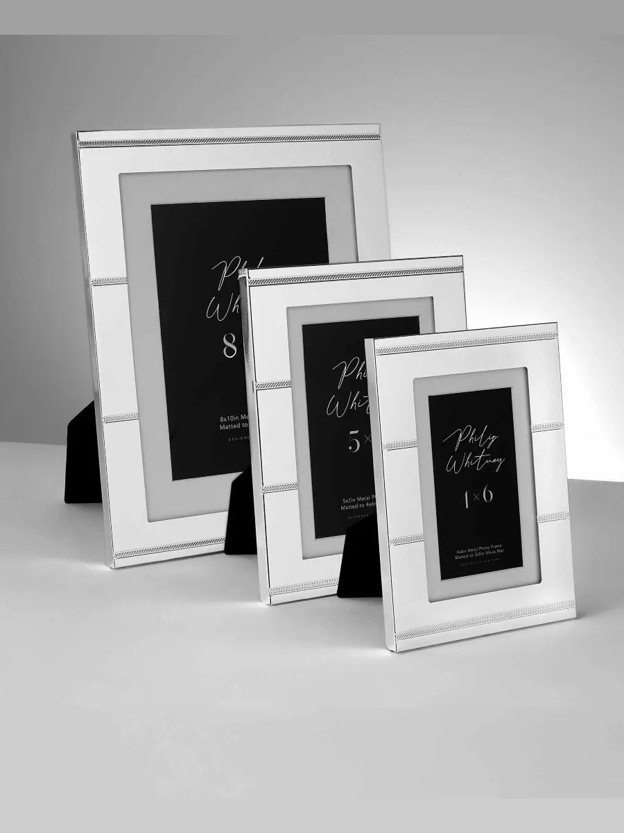 Металлическая фоторамка Landis, 8 x 10 дюймов Philip Whitney — изображение 3 из 4, серебряный
