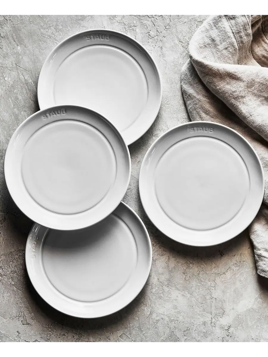 Набор тарелок Staub Ceramic, 4 предмета, 15, см — изображение 3 из 3, белый