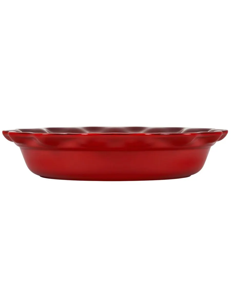 Форма для пирога из каменной керамики диаметром 9 дюймов Le Creuset — изображение 2 из 5, красный