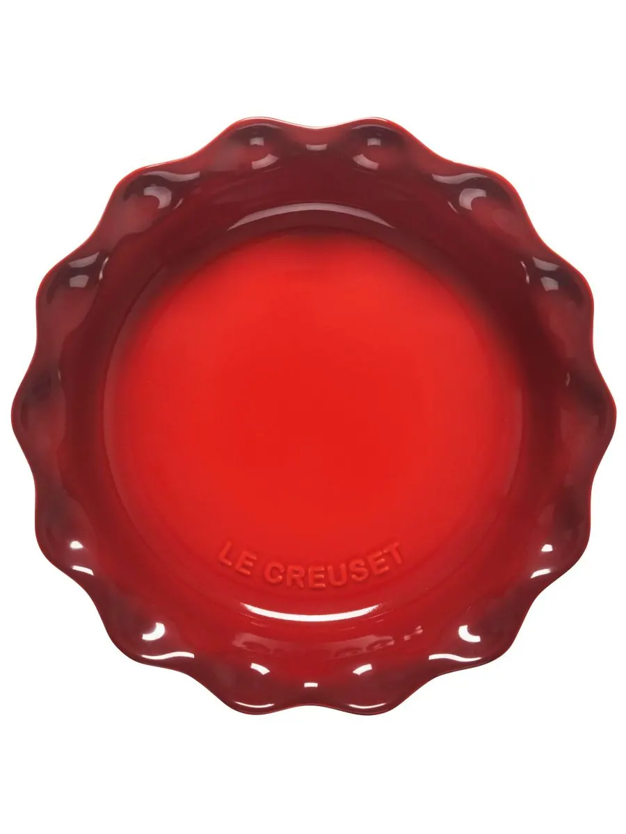 Форма для пирога из каменной керамики диаметром 9 дюймов Le Creuset — изображение 3 из 5, красный