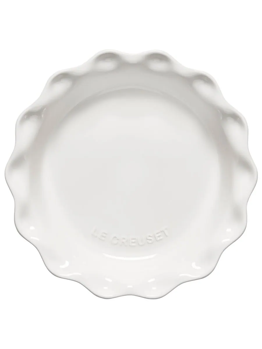 Форма для пирога из каменной керамики диаметром 9 дюймов Le Creuset — изображение 3 из 5, белый