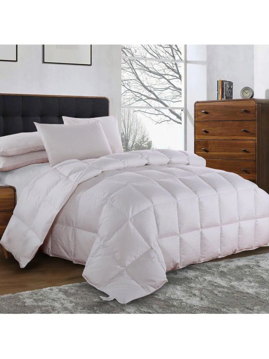 Легкое пуховое одеяло из хлопка с жаккардовым плетением Egyptian Linens — изображение 2 из 5, белый
